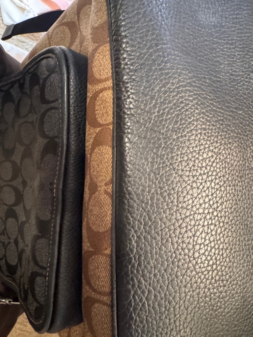Coach Signature Canvas Backpack in Brown and Black - Picture 4 of 12